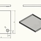 Versandmetall Edelstahl Duschwanne, Duschtasse { R1A } 1,5mm, INNEN  Schliff K320, Tiefe  900 mm, Breite 900 mm, 1 oder 2 Ablaufbohrungen,  Höhe 60mm