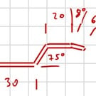 -2 Abschluss-Profile Schenkel 30/16/20/6 Länge 2.500mm gekantet t=1,0mm Lochung D=5 alle 1000mm 1.4301 eins. Schliff K320