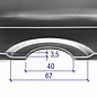 Versandmetall RESTPOSTEN Sonder Edelstahl Duschwanne, Duschtasse { R1 }  Nach Bild 1,5mm, INNEN  Schliff K320, 650xx600mm, Höhe 150mm, 1 Sonderlochung ca 150mm+ 150mm vom Rand