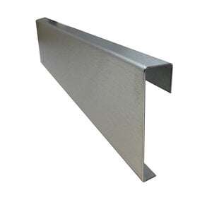 Versandmetall SLF1870-2 Sockelleiste Sockelblende Fussleiste, unten Lasche nach innen, 1,0mm, 70mm hoch, Aluminium Anthrazit