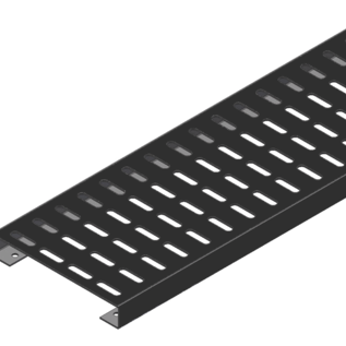 Versandmetall Dessus de gouttière Bangkirai en aluminium anthracite de 1,5 mm pour caniveaux de drainage largeur d'entrée 145 mm