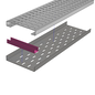 Versandmetall Onderdeel Bangkirai goot van 1,5 mm, blank aluminium, voor afvoerkanalen inlaatbreedte 145 mm
