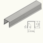 Versandmetall Edelstahl Zaun Abdeckprofil U-Profil Innen 30 mm 1.4301 Gebürstet/Schliff Korn320