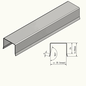 Versandmetall Edelstahl Zaun Abdeckprofil U-Profil Innen 35 mm 1.4301 Gebürstet/Schliff Korn320