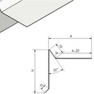 Versandmetall Set ( 10x2mtr ) Ortgangblech Sondermaß H= 170 x100 - aus 1mm Edelstahl- 90° 3-fach gekantet, Oberfläche mit Schliff Korn 320 inklusive 2 90 Gard Ecken