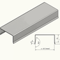 Versandmetall Profilé de couverture de clôture en acier inoxydable V4A 316L profil supérieur intérieur 60 mm 1.4301 grain brossé/broyé 320