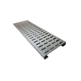 Versandmetall Bangkirai gootblad van 1,5 mm, geborsteld RVS voor afvoerkanalen inlaatbreedte 145 mm