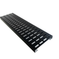 Versandmetall Dessus de gouttière Bangkirai en aluminium anthracite de 1,5 mm pour caniveaux de drainage largeur d'entrée 145 mm