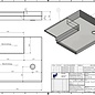 Versandmetall Sonder Edelstahl Duschwanne, Duschtasse { R3A } Materialstärke 1,5mm, INNEN Schliff K320, Maße ca. 685x 780 mm inklusive umlaufendem Rand 1x Ablaufbohrung Höhe 60mm, gem. Skizze, Freigabezeichnung nach Bestellung