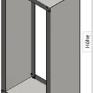 Versandmetall Module support à bûches en inox, grain brossé/coupé 320 - différentes tailles