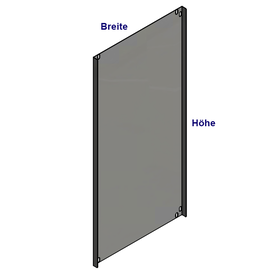 Versandmetall Panneau arrière en acier inoxydable pour module de support à bûches, grain brossé/coupé 320 - différentes tailles