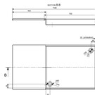 Versandmetall Edelstahl Duschwanne, 2-teilig { R4A }, Materialstärke 1,5mm, INNEN Schliff K320, Gesamtmaß 1128mmx604mm ,2 Ablaufbohrungen nach Skizze