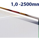 Versandmetall Glasrandprofiel U-profiel RVS, plaatdikte 1,5mm lengte 2500, axb 12,5mm c 11mm (binnenkant 8mm) aan beide zijden met versteksnede 45°