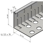 Versandmetall Bande de gravier grande - aluminium Al99.5 - perforée - pliée à 90 °