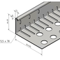 Versandmetall Bande de gravier grande - aluminium Al99.5 - perforée - pliée à 90 °