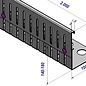 Versandmetall Kiesfangleiste Aluminium höhenverstellbar Höhe 140-180mm – 90° gekantet