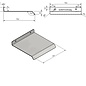 Versandmetall Wetterschutz, kleines Pultdach mit Abtropfkante aus 1,5mm starkem Aluminium einseitig anthrazit für Schalter, Wallbox, Briefkasten.