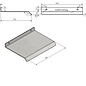Versandmetall Wetterschutz, kleines Pultdach mit Abtropfkante aus 1,5mm starkem Aluminium einseitig anthrazit für Schalter, Wallbox, Briefkasten.