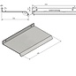 Versandmetall Wetterschutz, kleines Pultdach mit Abtropfkante aus 1,5mm starkem Aluminium einseitig anthrazit für Schalter, Wallbox, Briefkasten.