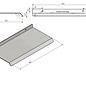 Versandmetall Wetterschutz, kleines Pultdach mit Abtropfkante aus 1,5mm starkem Aluminium einseitig anthrazit für Schalter, Wallbox, Briefkasten.