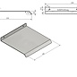 Versandmetall Wetterschutz, kleines Pultdach mit Abtropfkante aus 1,5mm starkem Aluminium einseitig anthrazit für Schalter, Wallbox, Briefkasten.