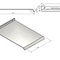 Versandmetall Wetterschutz, kleines Pultdach mit Abtropfkante aus 1,5mm starkem Aluminium einseitig anthrazit für Schalter, Wallbox, Briefkasten.