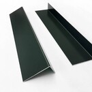 Versandmetall Angle spécial en aluminium de 1,0 ou 1,5 mm, simplement plié, surface d'un côté EXTÉRIEUR avec revêtement en bandes anthracite (similaire à RAL 7016) 175x175 mm, longueur 2000 mm (2,0 m)