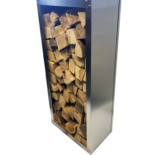 Versandmetall Module de support à bois de chauffage, en acier inoxydable de 1,5 mm, grain brossé/coupé 320 - différentes tailles