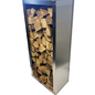 Versandmetall Module de support à bois de chauffage, en acier inoxydable de 1,5 mm, grain brossé/coupé 320 - différentes tailles