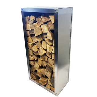 Versandmetall Module de support à bois de chauffage, en acier inoxydable de 1,5 mm, grain brossé/coupé 320 - différentes tailles