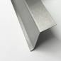 Versandmetall Ortgangblech  groß, Pultdach, Edelstahl, mit Tropfkante aussen  L bis 2500 mm Schliff K320
