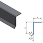 Versandmetall Ortgangblech  klein, Pultdach, Alu anthrazit, mit Tropfkante aussen  L bis 2500 mm