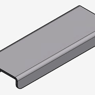 Versandmetall Stabiele roestvrijstalen handgreeplijst, variant 1: meubelgreep, ladegreep, randgreep