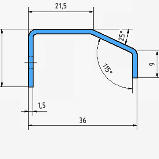 Versandmetall Stabile Edelstahl Griffleiste, Variante 2: Möbelgriff Schubladengriff Kantengriff