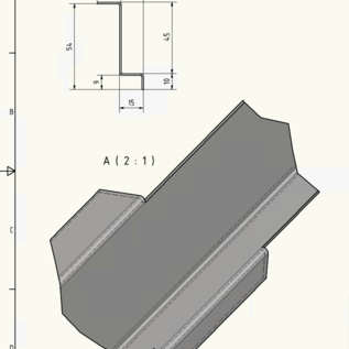 Speciale plaatsneden V4A RVS, vlakgeslepen K320, beschermfolie aan één zijde, afmeting 100x2020mm, t= 1,5 mm - Copy