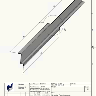 Speciale plaatsneden V4A RVS, vlakgeslepen K320, beschermfolie aan één zijde, afmeting 100x2020mm, t= 1,5 mm - Copy