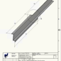 Sonder Edelstahlblende, Oberfläche einseitig geschliffen K320, mit Schutzfolie, Maße 45x29x ca. 1020mm, t= 1,0 mm - nach Skizze