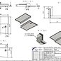 Versandmetall RVS douchebak, 2-delig { R4A }, materiaaldikte 1,5mm, BINNENZIJDE snede K320, afmeting b=680xa=707mm (inclusief 20mm rand), hoogte 20mm, 1 afvoergat