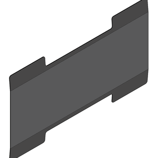 Versandmetall Winterhoes voor koelkast 390x210mm van 1,0mm antraciet aluminium, licht gekant, slechts 200 gram, eenvoudig te monteren Thetford ventilatierooster