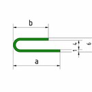Versandmetall V4A klemprofielspleet 4mm RVS a/b 10/40mm t= 1,0mm lengte 2500 mm, buitensnede K320