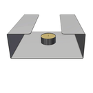 Versandmetall Réchaud simple en inox, 15x15x5,5cm pour 2 bougies chauffe-plat