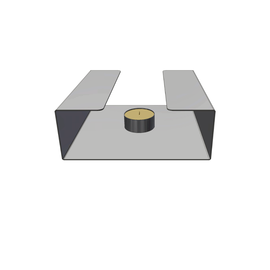 Versandmetall Réchaud simple en inox, 15x15x5,5cm pour 2 bougies chauffe-plat