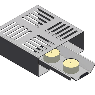 Versandmetall Réchaud en inox 2 pièces, pour 2 bougies chauffe-plat, pour maintenir au chaud les théières ou cafetières