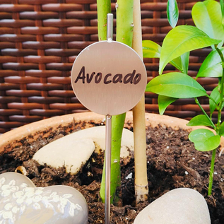 Versandmetall Stabiele planttekens Plantplug gemaakt van hoogwaardige roestvrijstalen plaat van ongeveer 5 cm lengte van de staaf 25 cm