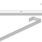 Set van 6 basispanelen, 2350/300/200 x100 mm eenzijdig geslepen K320, plaatdikte 1,5 mm, hoeken gelast volgens 2350, gebeitst (siernaad)