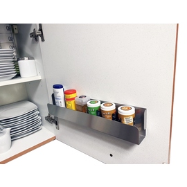 Versandmetall Petite étagère à épices, 46 mm de profondeur, étagère de placard, en acier inoxydable de haute qualité