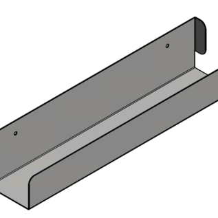 Versandmetall Kruidenrek, kastplank, 76 mm diep van hoogwaardig roestvrij staal eenzijdig geslepen (korrel 320)