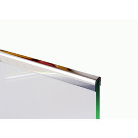 Versandmetall Voordelige set randprofiel buiten spiegelend (2R-IIID), 1,5 mm roestvrij staal voor 10 m ongelijkzijdig axcxb 19x13x12mm, L=2500mm