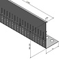 Versandmetall Grindvangrail RVS hoogte verstelbaar 1.4301 hoogte 180-220mm