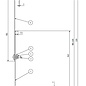 Versandmetall Grindvangrail RVS hoogte verstelbaar 1.4301 hoogte 180-220mm